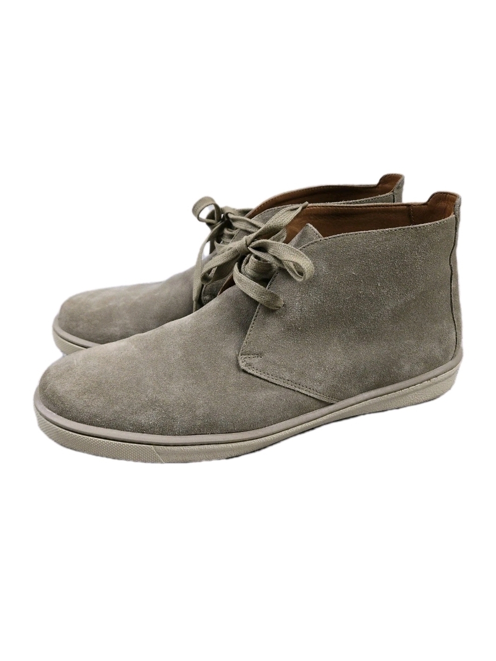 Vince Suede Chukka Boots Mens 10 Lace Up Beige Minimalist Luxury Casual Shoes